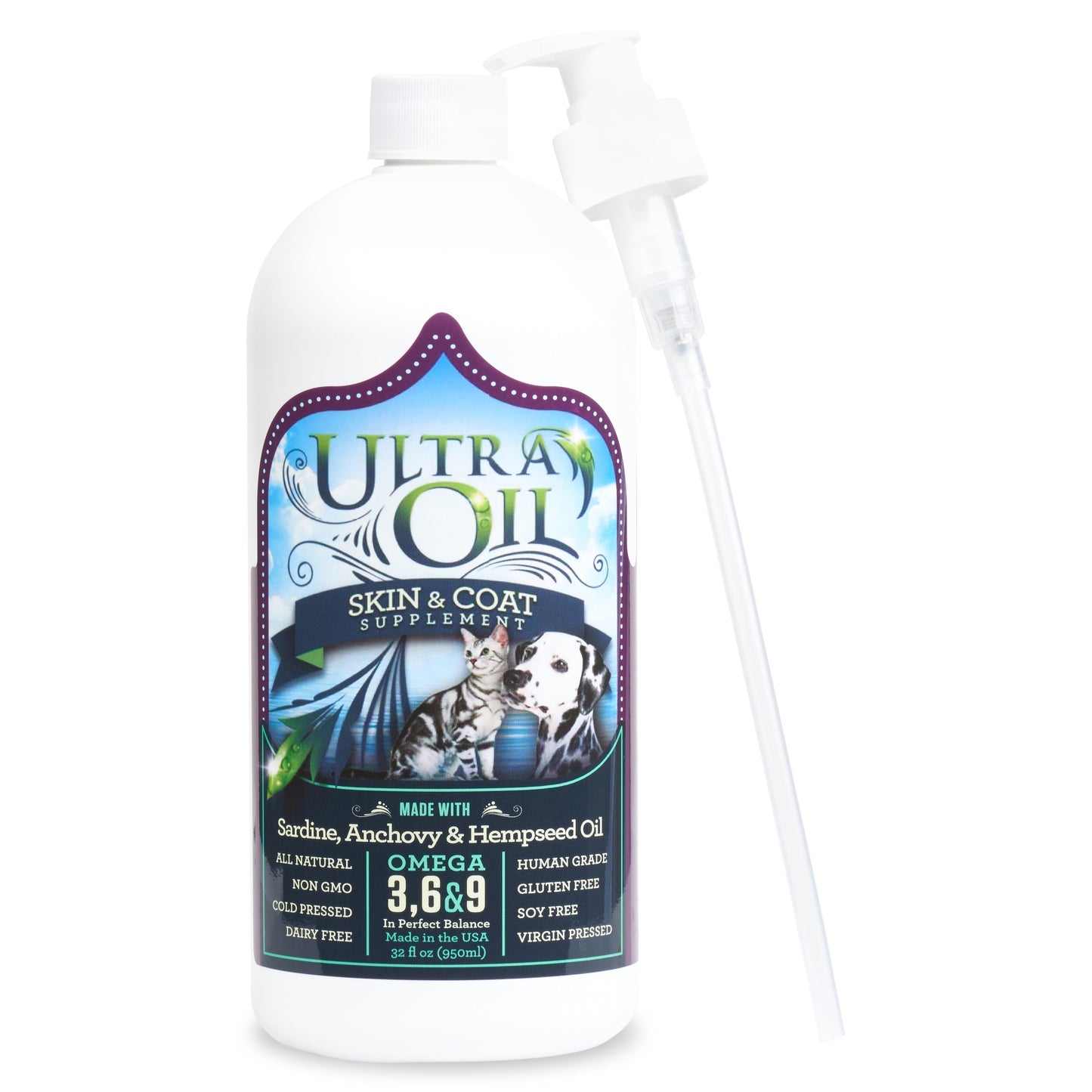 Ultra Oil Skin and Coat Hempseed for Dogs and Cats