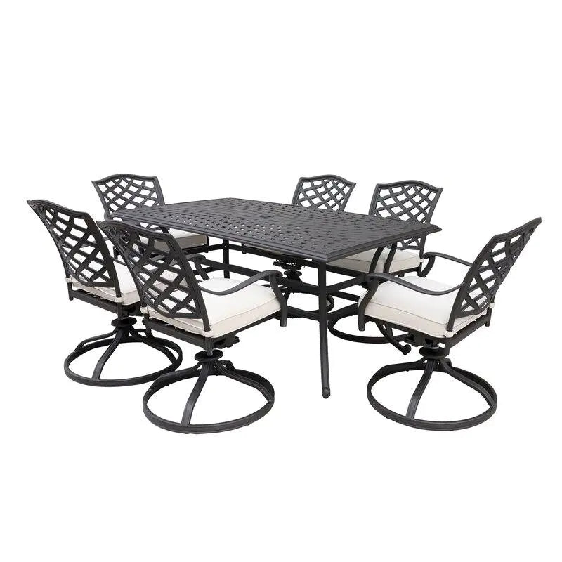 Jimenes Rectangular 6 - Person 68'' Long Dining Set with Cushions