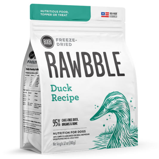 Bixbi Rawbble Freeze-Dried Duck Recipe Dog Food