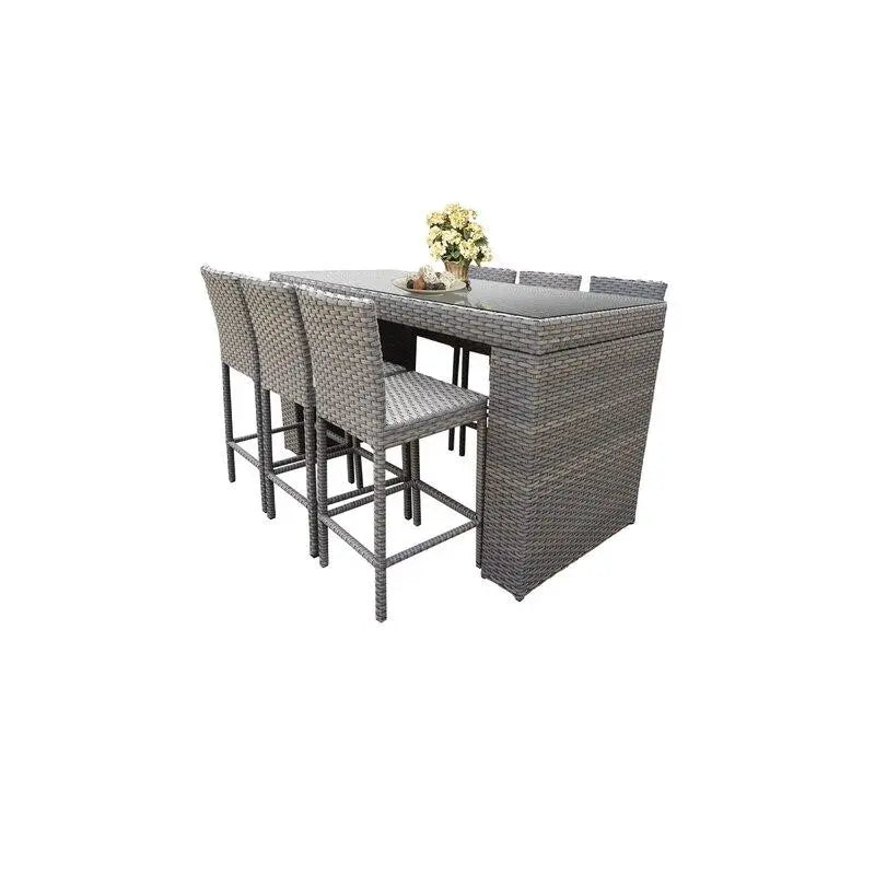 Reid Rectangular 6 - Person 76'' Long Bar Height Dining Set